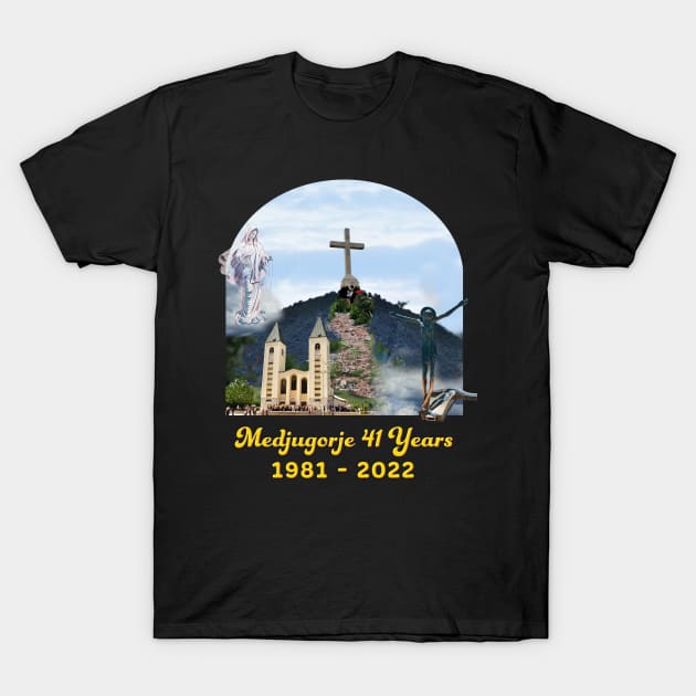 Medjugorje 41 years T-Shirt by Brasilia Catholic